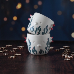 Tasse Gardien de Noël feuillu vert