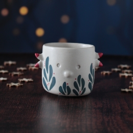 Tasse Gardien de Noël feuillu vert