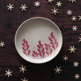 Sous-tasse Hortus de Noël rouge